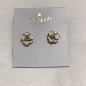 Kate Spade White Floral Studs